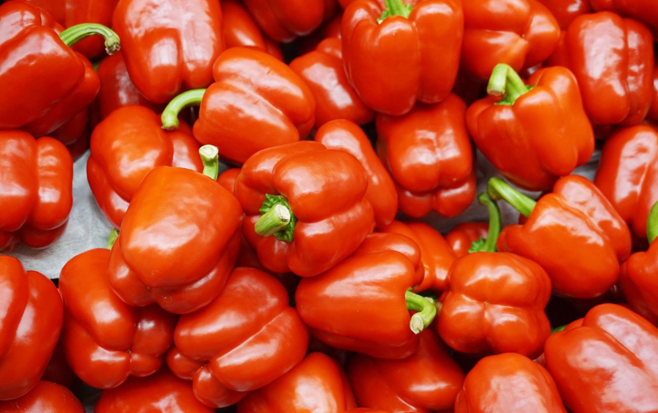 Red bell peppers.