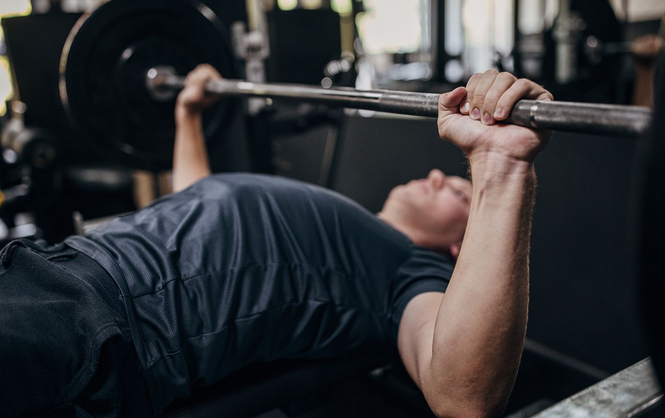 Bench press exercise.