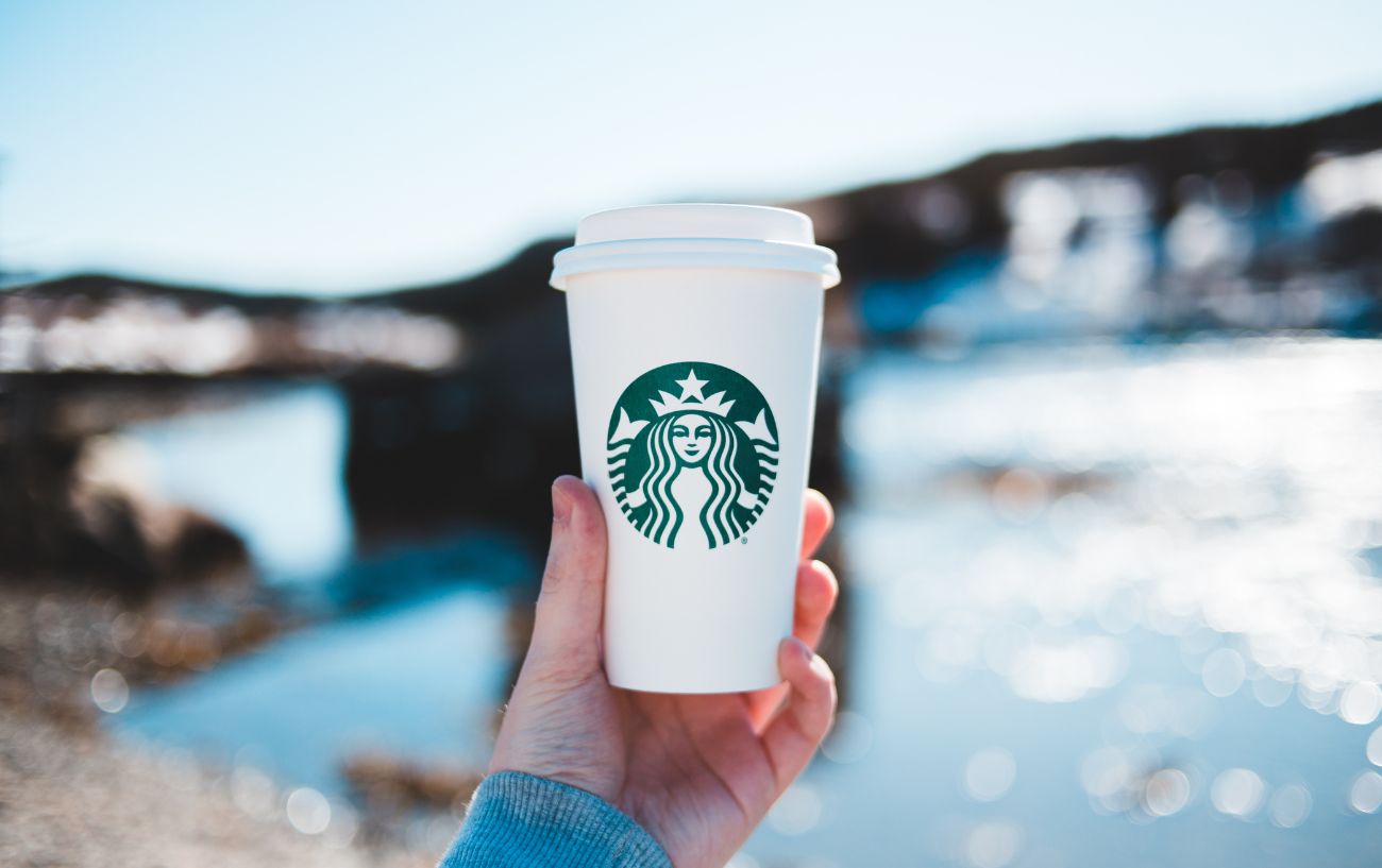 A Starbucks cup.