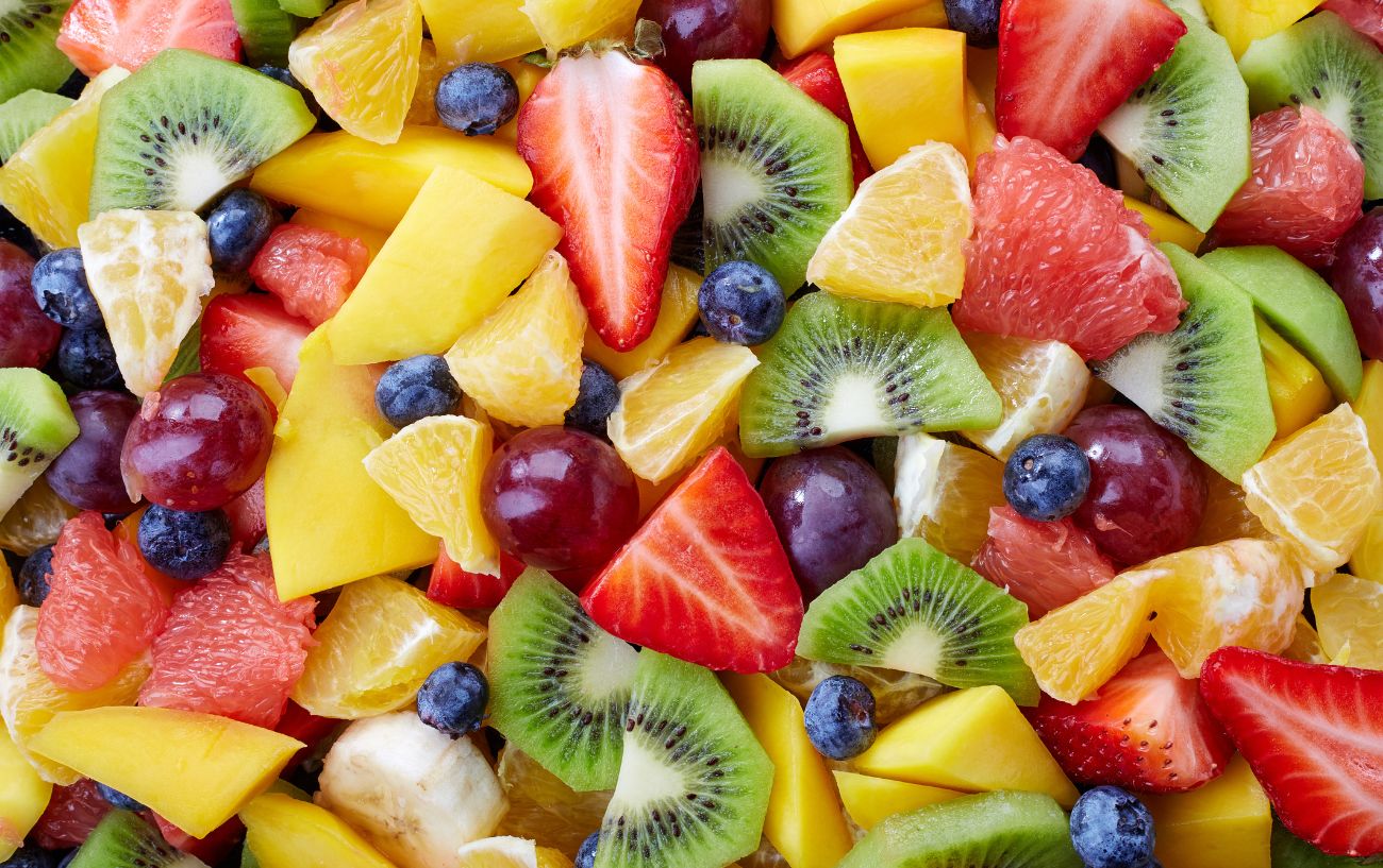 A variety of fruit.